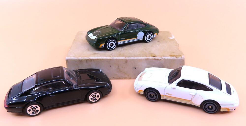 Hot Wheels '96 PORSCHE Carrera LOT of 3 Exotic Sports Cars Diecast 1:64 Loose